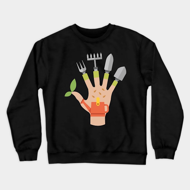 Funny Plant Lady Gift - Edward Gardening Hands Crewneck Sweatshirt by Shirtbubble